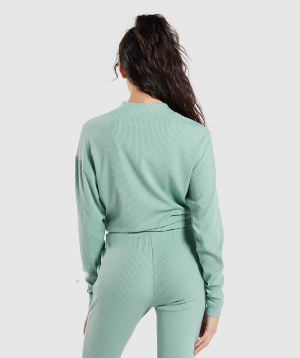Damske Bundy Gymshark Pause Zip Up Modre | TF3156029